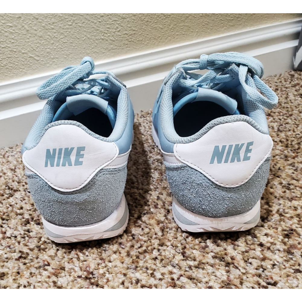 Nike Cortez Basic Leather Sneakers Blue White Youth Size 5.5Y IF1615-400 Retro - Picture 3 of 8